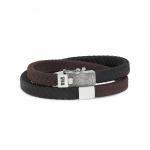 258BBR Armband Schwarz-Bruin ALPHA Collection