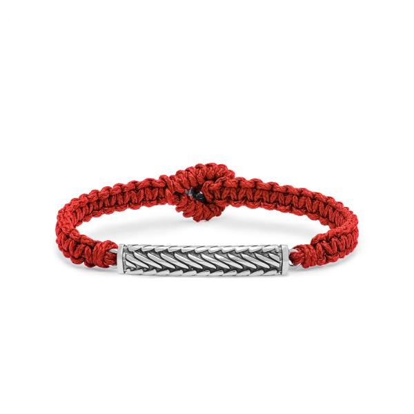 688RED bracelet rope silver WEAVE WEAVE Collection