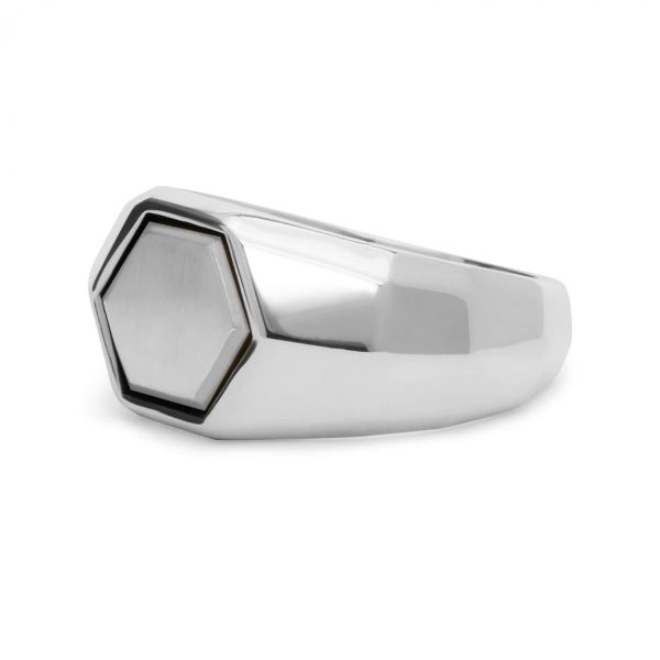 X201 Siegelring silber SXM - Edged Collection